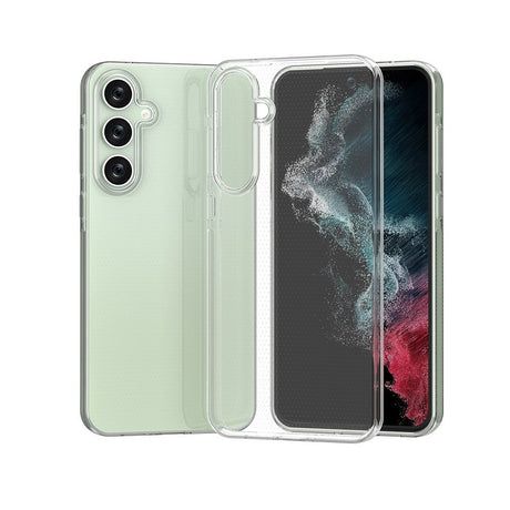 Husă Samsung Galaxy A15 transparentă Protect Plus TPU, vedere frontală, grosime 0.8-0.9 mm