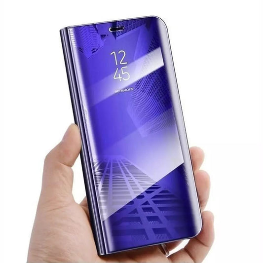 Husa Tip Carte, Vivimall, Compatibila cu Huawei Mate 10 Lite, Flip Cover Oglinda, Violet - vivimall.ro