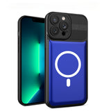 Husă Urban Armor albastră pentru Samsung Galaxy A24 4G, vedere frontală, protecție antisoc TPU și policarbonat