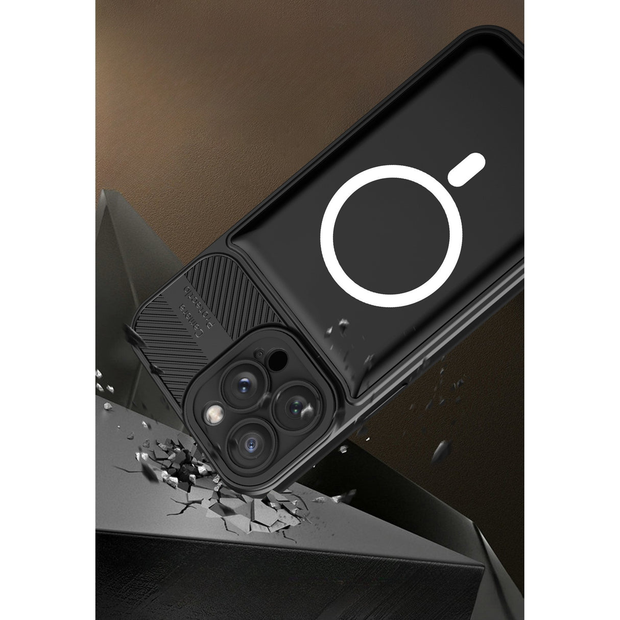 Husa Urban Armor pentru Samsung Galaxy A24 4G, Vivimall, Suport Auto Magnetic, Protectie Antisoc, Negru - vivimall.ro