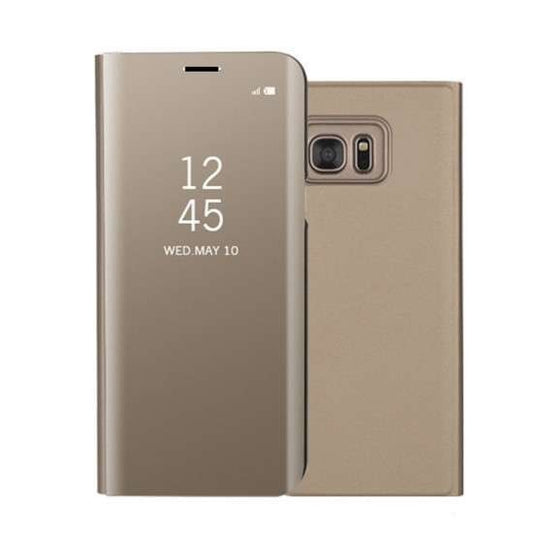 Husa Xiaomi Redmi 7A Flip Cover Oglinda Auriu - vivimall.ro