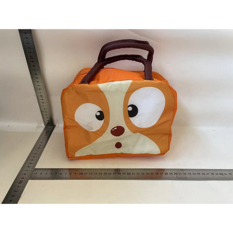 Geantă Frigorifică, Vivimall, cu Desene Animat, Portabilă pentru Copii, de Prânz, din Pânză Oxford, 22x14x19 cm, Model Catelus, Maro - vivimall.ro