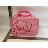 Geantă Frigorifică, Vivimall, cu Desene Animat, Portabilă pentru Copii, de Prânz, din Pânză Oxford, 22x14x19 cm, Model Purcelus, Roz - vivimall.ro