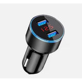 Incarcator Auto cu Afisaj Digital, Vivimall, din Metal, 3.1A, Incarcare Rapida 6A PD+QC3.0, Dublu USB, Negru - vivimall.ro