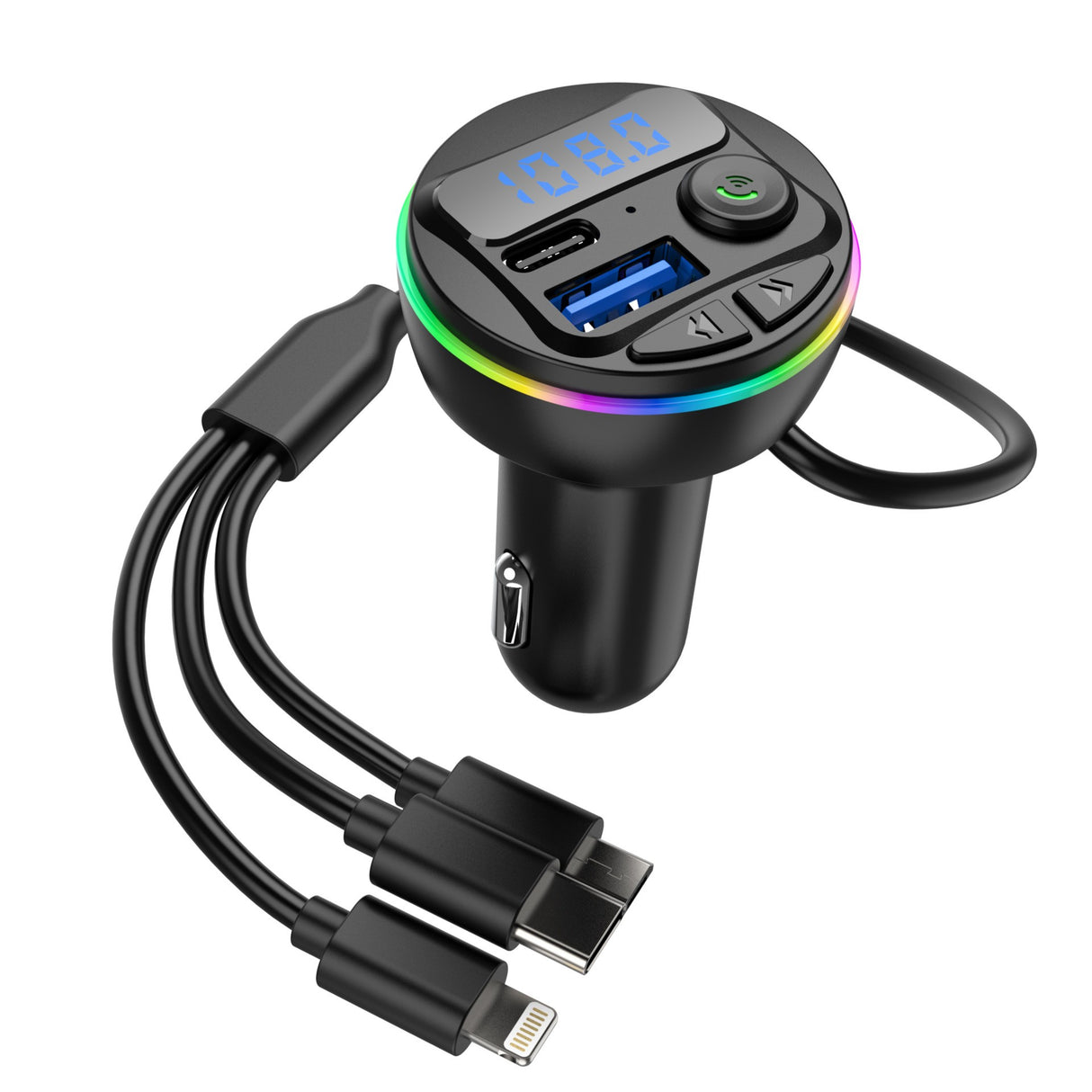 Încărcător auto Vivimall montat în priza auto 12V, dimensiuni 11 x 7,5 x 5 cm