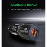 Incarcator Auto, Vivimall, Pentru Bricheta, Incarcare Rapida, Interfata USB, 12V-24V, Negru - vivimall.ro