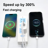 Detaliu porturi USB-A QC 3.0 și USB-C PD 20W ale încărcătorului fast charging Vivimall 20W alb