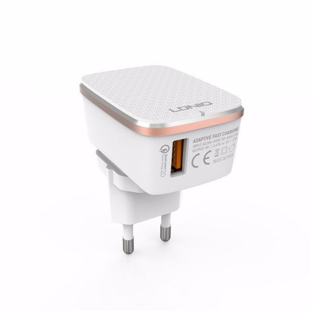 Incarcator Lightning Fast Charging 2,4 A Alb 1 m Cod Produs 08079 - vivimall.ro