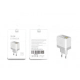 Incarcator Retea Flippy, 2.4A, 2 porturi USB, cu afisaj led WUW-C82, Alb - vivimall.ro