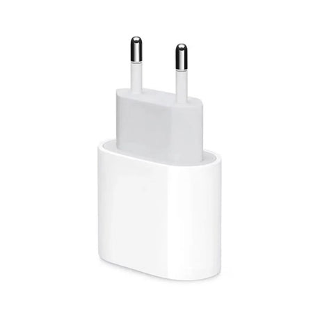 Încărcător iPhone Fast Charge PD 20W alb cu cablu 27W inclus, vedere frontală, model Vivimall