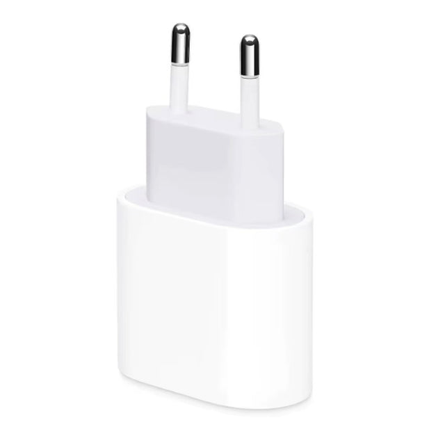 Încărcător Fast Charge 35W compatibil Apple, port USB-C, culoare albă, vedere frontală