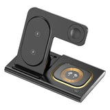 Stație de încărcare wireless 3 în 1, 16,5 x 14 x 9,5 cm, cu iPhone, iWatch și AirPods conectate