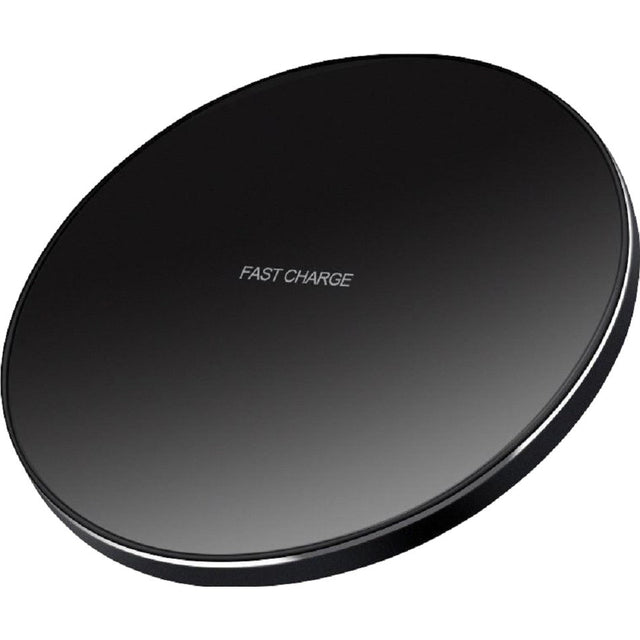 Incarcator Wireless Flippy, Fast Charge, 15W, Ultra Slim, compatibil cu iPhone, cablu inclus, Rotund, Negru - vivimall.ro