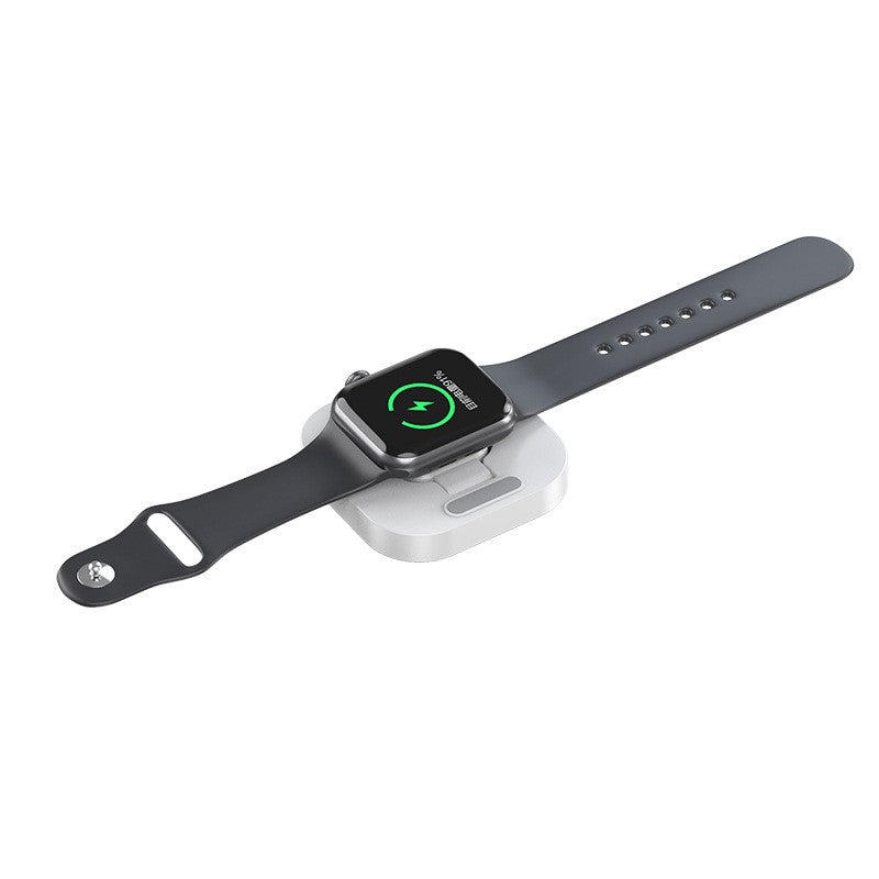 Incarcator Wireless pentru Smart iWatch, Vivimall, Compatibil cu Apple iWatch 1/9, Magnetic Charger, Interfata TYPE-C, 3W, 7.5 x 7.5 x 1.2 cm, Pliabil, Alb - vivimall.ro
