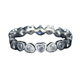 Inel Argint 925 Circular Inimi cu  Pietre M53 - vivimall.ro