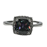 Inel Argint 925 cu Topaz Mare Patrat M 48 - vivimall.ro