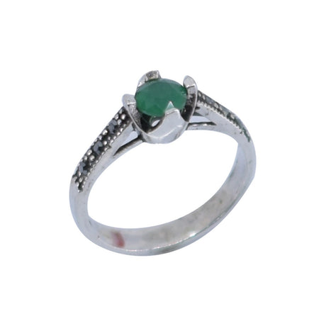 Inel Argint 925 cu Zirconiu si Marcasite, Marime 54 - vivimall.ro