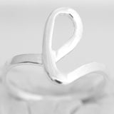 Inel din Argint 925 cu model de forma literei L, marimea 56 - vivimall.ro