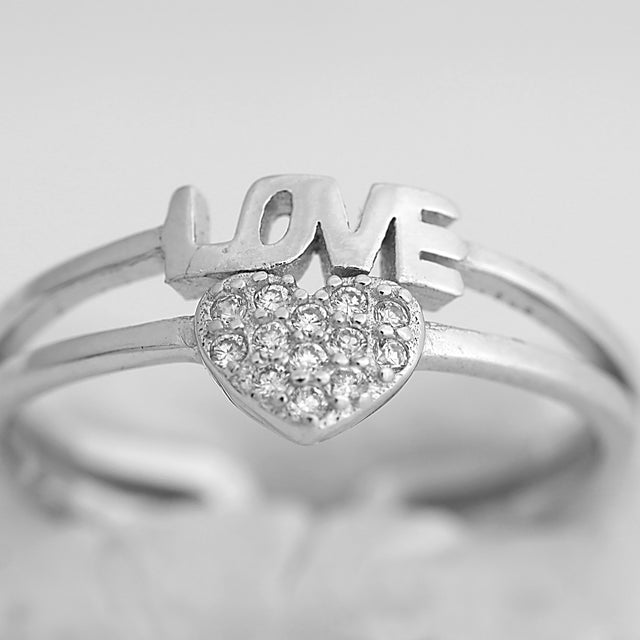 Inel din Argint 925 Disconnected, placat cu rodiu si zirconii, 49 mm - vivimall.ro