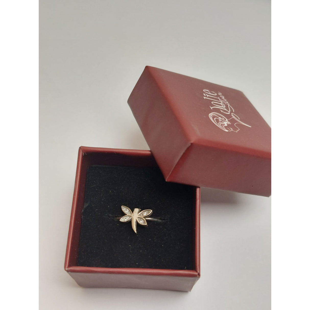 Inel din Argint 925 Libelula cu Pietre, Jolie Silver, 1.3g, 1 cm x 1 cm - vivimall.ro