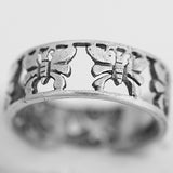 Inel din Argint 925, model patinat cu fundite, 51 mm - vivimall.ro