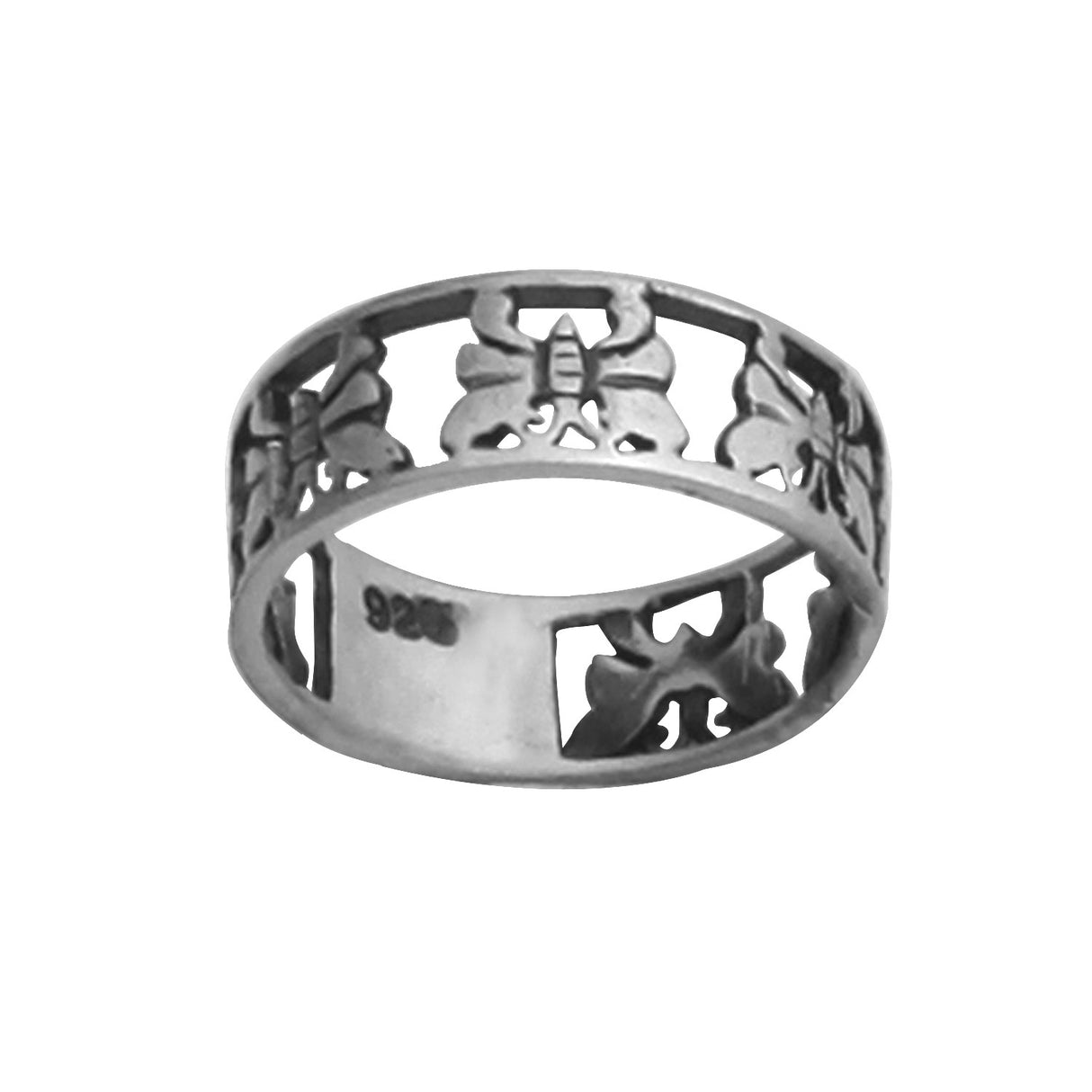 Inel din Argint 925, model patinat cu fundite, 51 mm - vivimall.ro