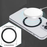 Inel Magnetic incarcare fara fir, montare auto, MagSafe Silicone pentru Apple iPhone 12 / 13 / 14, Negru - vivimall.ro