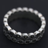Inel tip verigheta din Argint 925, prevazut cu marcasite, 56 mm - vivimall.ro