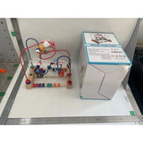 Jucarie din Lemn Montessori, Vivimall, Labirint Motricitate cu Abac si Animalute, Rollercoaster pentru Copii, Educativ, Dezvoltarea Abilitatilor Motorii, Numaratoare, 22.5x22.5x15 cm, Multicolor - vivimall.ro