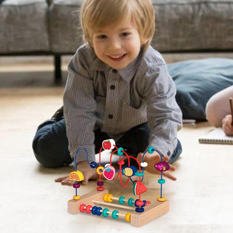 Rollercoaster Educativ Cu Fructe | WoodySkill - vivimall.ro