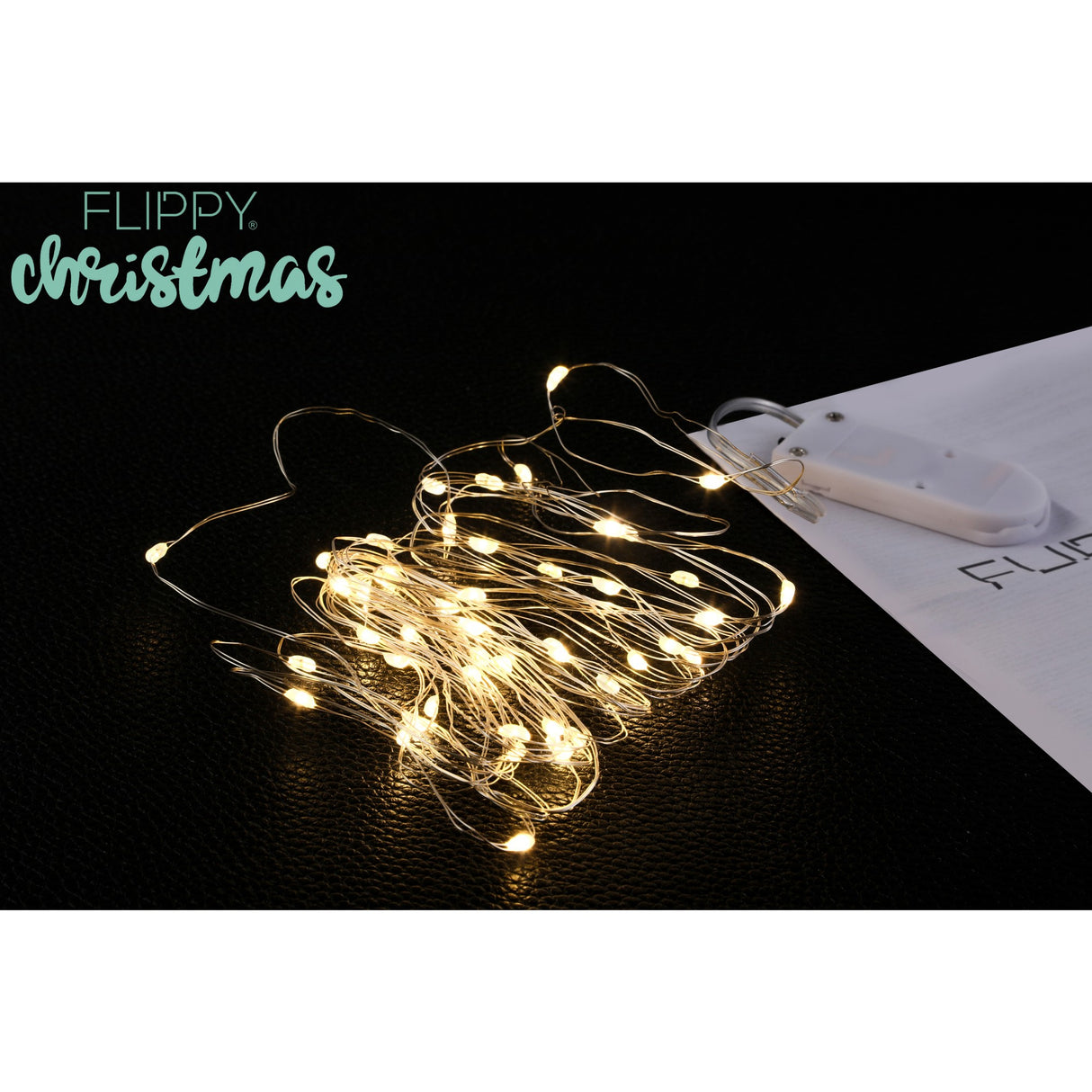 Karácsonyi installáció, Lineáris, 1 M, Elemek, 10 LED, Rézdrót, Beltéri/Kültéri