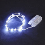 Instalatie Craciun, 1 metru, 10 LED-uri, Alb Rece, cu baterii, fir cupru, liniar, interior/exterior, Vivimall - vivimall.ro