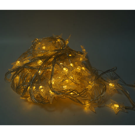 Karácsonyi installáció, 10 M, 100 LED, -Meleg, Lineáris, Elemes, Beltéri/Kültéri