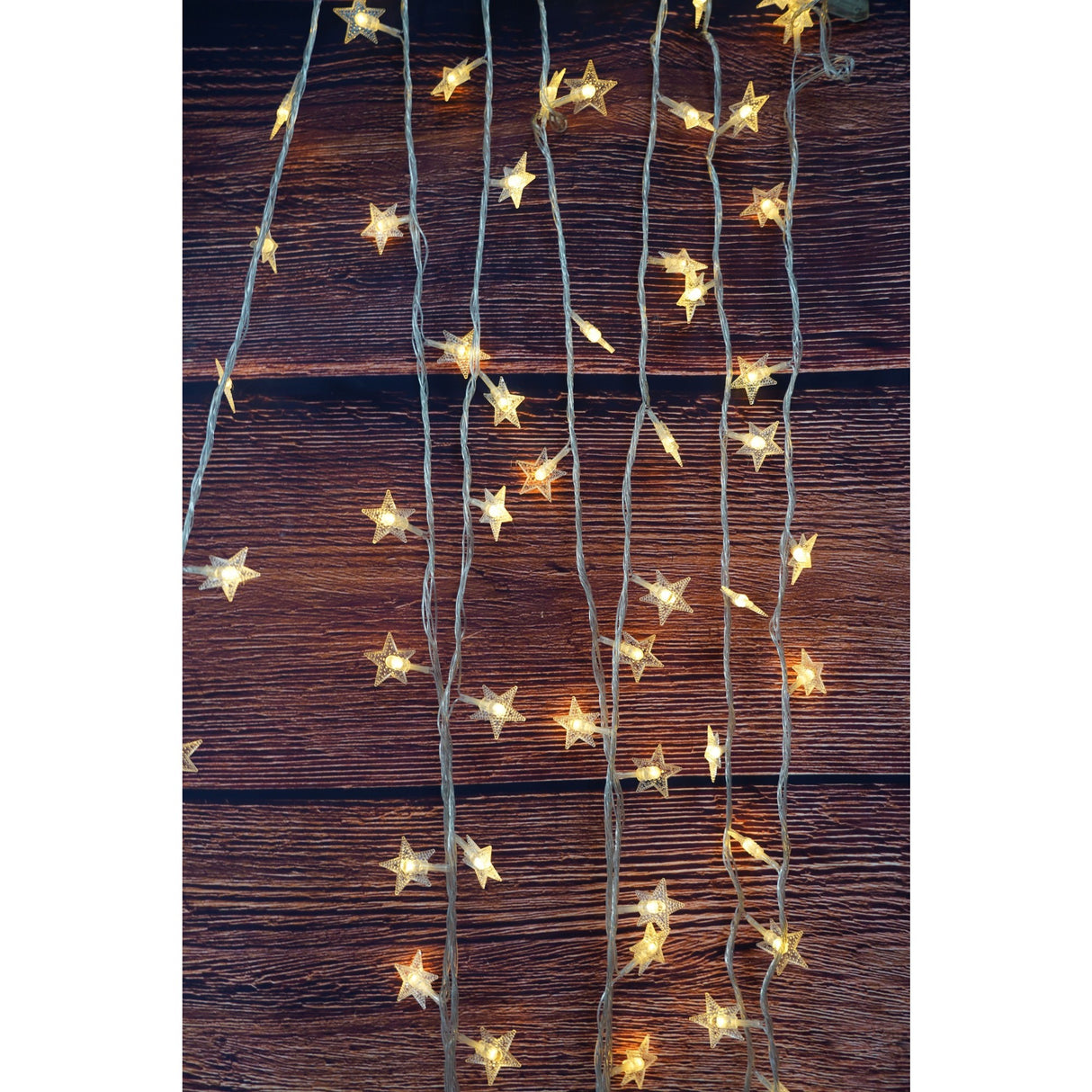 Karácsonyi installáció, 10 M, 100 LED, -Meleg, Lineáris, Elemes, Beltéri/Kültéri