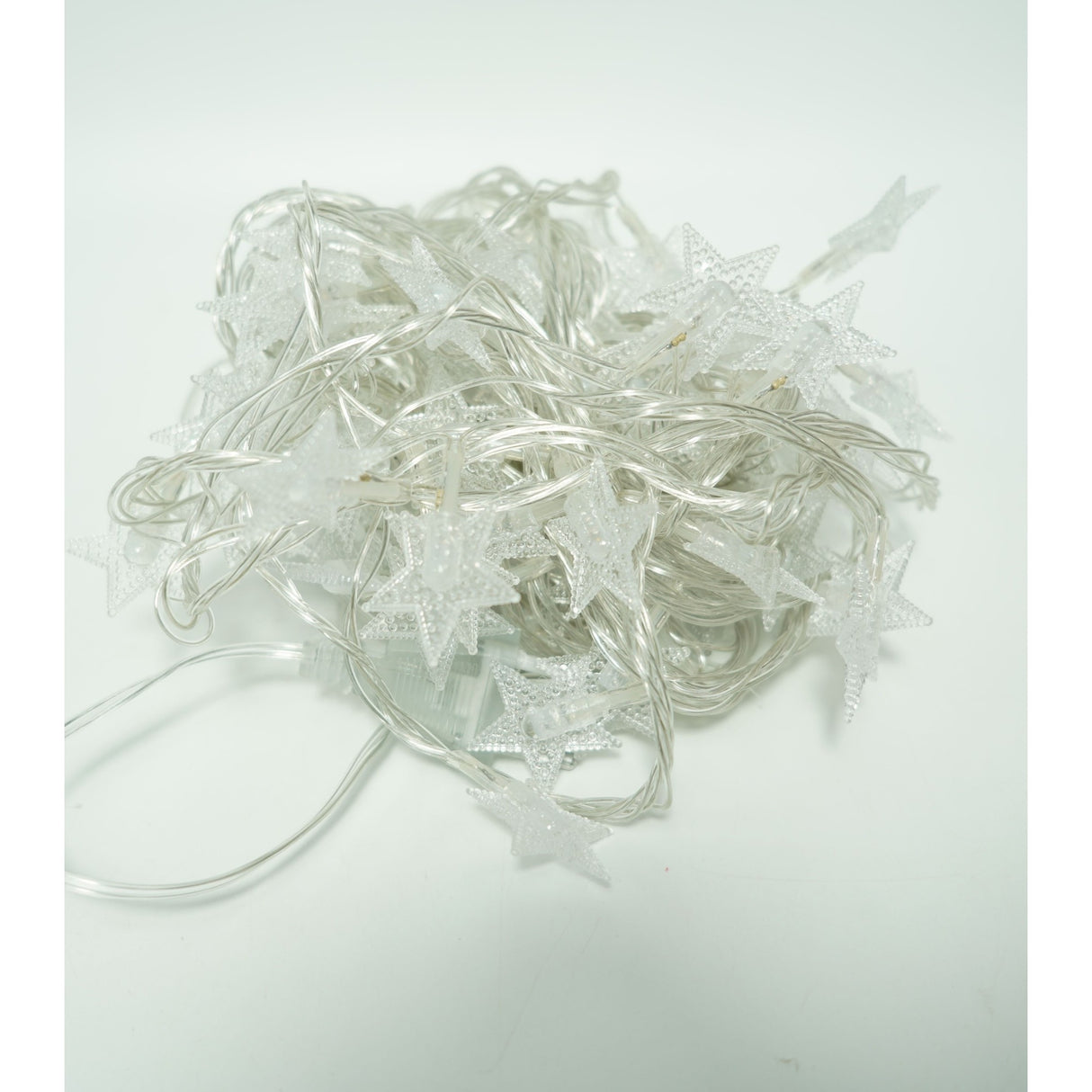 Instalatie Craciun, 10 M, 100 de LED-uri, alb-cald, model cu stelute, liniara, cu baterie, interior/exterior, Vivimall - vivimall.ro