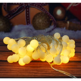 Instalatie Craciun, 10 m, 80 de LED-uri, alb-cald, model cu stelute, liniara, cu baterie, interior/exterior, Vivimall - vivimall.ro