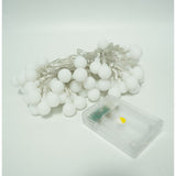 Instalatie Craciun, 10 m, 80 de LED-uri, alb-cald, model cu stelute, liniara, cu baterie, interior/exterior, Vivimall - vivimall.ro