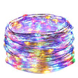 Instalatie Craciun, 10 metri, 100 LED-uri, multicolor, telecomanda 8 functii, USB, fir cupru, liniar, interior/exterior, - vivimall.ro