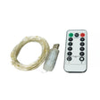 Instalatie Craciun, 10 metri, 100 LED-uri, USB, Telecomanda cu 8 functii, Multicolor, Vivimall - vivimall.ro