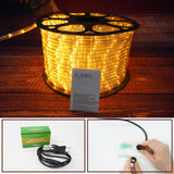 Instalatie Craciun, 12 m, 288 Led-uri ,Furtun Luminos, Alb cald, 8 jocuri de lumini, Transformator, Sectionabila, 220 V, Vivimall - vivimall.ro