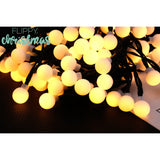 Karácsonyi installáció, 12 méter, 100 LED izzós díszvilágítással, 8 fényeffektus, napelemes, lineáris, beltéri/kültéri