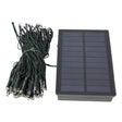 Instalatie Craciun, 12 metri, 100 de LED-uri, alb cald, cu energie solara, fir de cupru, liniar, interior/exterior, Vivimall - vivimall.ro