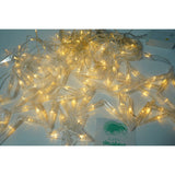 Instalatie Craciun, 138 LED-uri, tip perdea, cu stelute, alb-cald, 2.5 m, interior/exterior, Vivimall - vivimall.ro