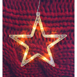 Karácsonyi installáció, 138 LED, függöny típusú, csillagokkal, -meleg, 2,5 m, beltéri/kültéri