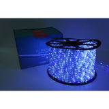 Instalatie Craciun, 14 m, 336 Led-uri, Furtun Luminos, Alb rece/ Albastru, Transformator, Sectionabila, 220 V, Vivimall - vivimall.ro