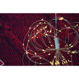 Instalatie Craciun, 180 LED-uri, alb cald, telecomanda 8 functii, cu baterii, explozie fireworks, fir cupru, interior/exterior, Vivimall - vivimall.ro