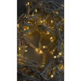 Karácsonyi installáció, 190 M, LED-ek, rojtos, vaku, tápegység, összekapcsolható, fehér gumírozott vezeték, 220V