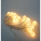 Instalatie Craciun, .3 m, 20 de LED-uri, alb-cald, model cu bilute, liniara, cu baterie, interior/exterior, Vivimall - vivimall.ro