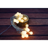 Instalatie Craciun, .3 m, 20 de LED-uri, alb-cald, model cu bilute, liniara, cu baterie, interior/exterior, Vivimall - vivimall.ro