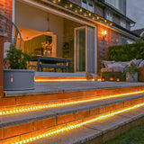 Karácsonyi installáció, 2 m, 48 LED, világítócső, transzformátor, szekcionált, 220 V